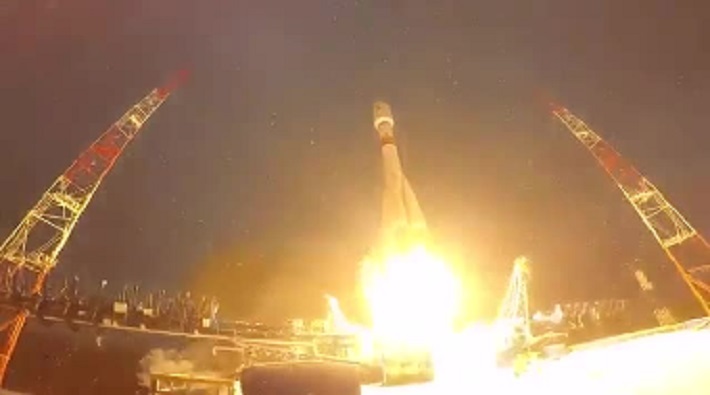 Soyuz-2.1b füzesinin kalkış görüntüleri yayınlandı