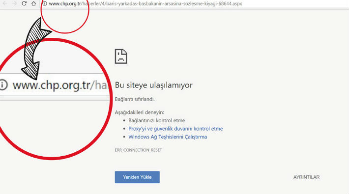 Haber sansürü CHP’nin sitesine kadar uzandı 