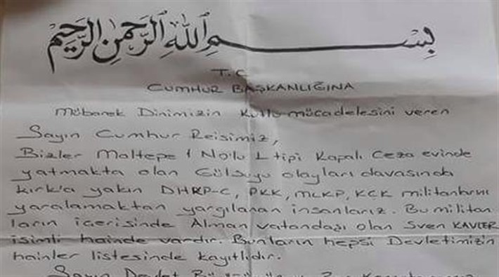 Hasan Ferit Gedik cinayeti sanıklarından Erdoğan’a mektup