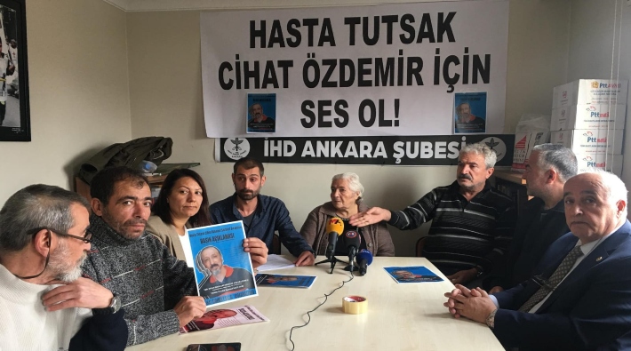Hasta tutsak Cihat Özdemir için Ankara'da basın açıklaması düzenlendi 