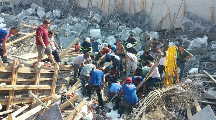 Hatay'da okul inşaatında göçük: 1 işçi hayatını kaybetti