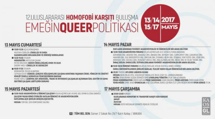 12. Homofobi Karşıtı Buluşma programı açıklandı: Emeğin Queer Politikası