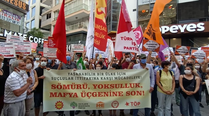 İzmir'de devlet-mafya-sermaye ilişkilerine karşı eylem
