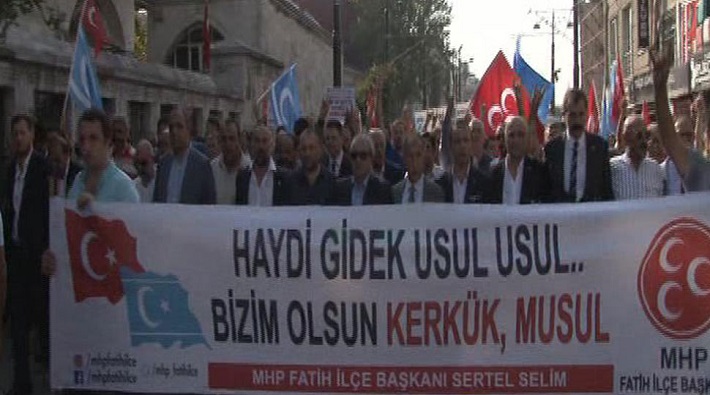 İstanbul'da ülkücü eylemi: Kerkük işgal edilsin