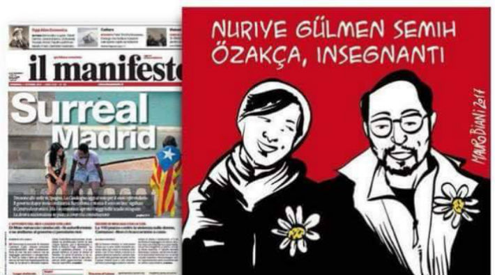 İtalyan gazetesi Nuriye ve Semih'i manşetine taşıdı