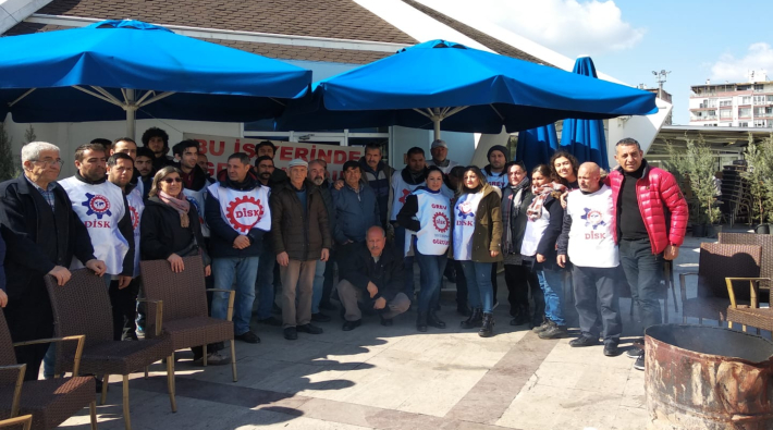 TİP İzmir İl Örgütü'nden  Uğur Mumcu Sosyal Tesisleri'nde grevde olan işçilere ziyaret