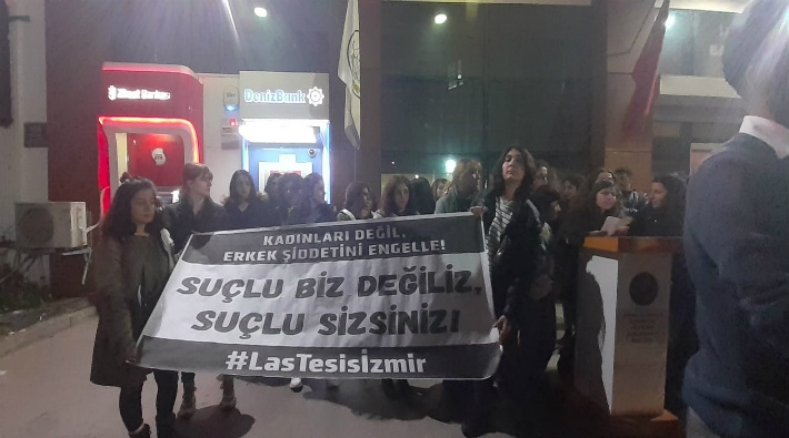 İzmir'de 'Las Tesis' gözaltıları protesto edildi: ‘Suçlu biz değiliz suçlu sizsiniz’