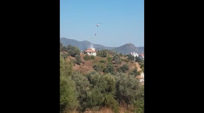 İzmir'de orman yangını: 4 helikopterle müdahale edildi