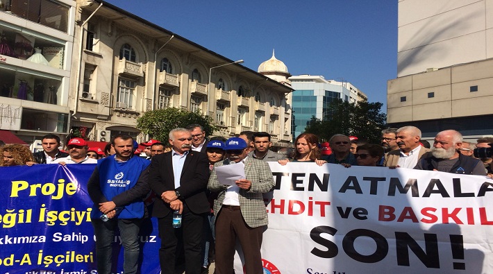 İzmir'de Kod-A işçileriyle dayanışma eylemi
