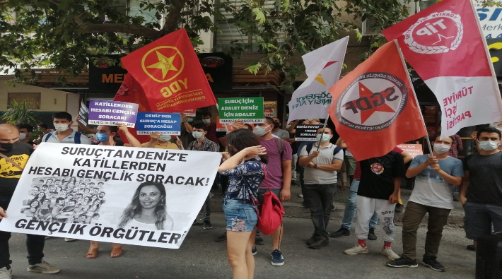 İzmir'de Suruç katliamı ve Deniz Poyraz için eylem