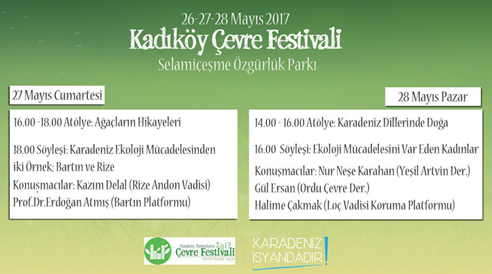 Kadıköy Çevre Festivali 26-28 Mayıs tarihlerinde Özgürlük Parkı'nda 