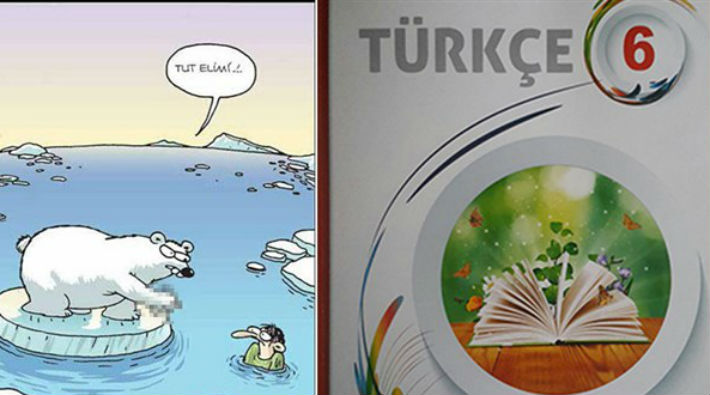 6'ncı Sınıf Türkçe kitabında karikatür krizi