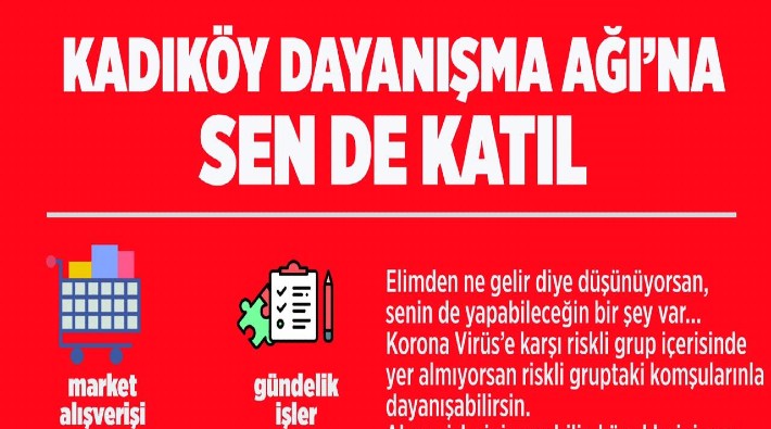 Virüse karşı Kadıköy Dayanışma Ağı'ndan çağrı: Onlar gibi havlu atacak değiliz