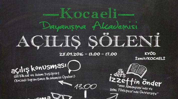 Kocaeli Dayanışma Akademisi açılıyor!