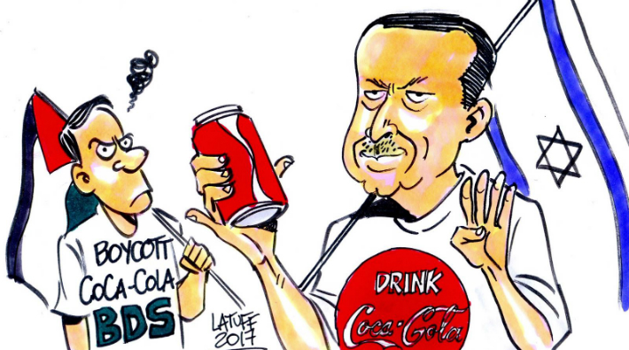 Latuff’tan Erdoğan karikatürü: Rabia, Coca – Cola ve İsrail