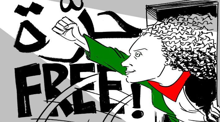 Latuff 3 karikatürle Tamimi'nin tahliyesini çizdi