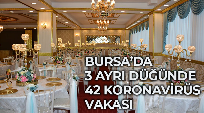 Bursa'da 3 ayrı düğünde 42 koronavirüs vakası