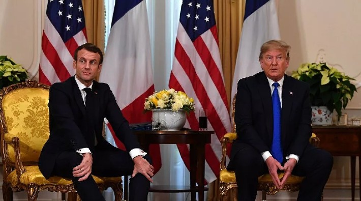 Trump ve Macron koronavirüsü görüştü