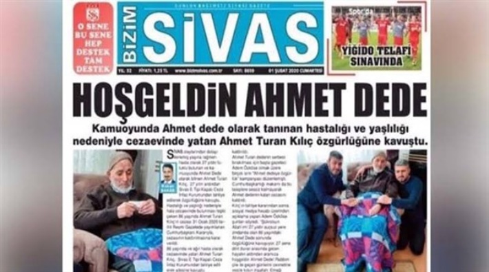 Madımak'ı yakan Ahmet Turan Kılıç’ın tahliyesine sevinen gazetenin sahibi AKP'li çıktı
