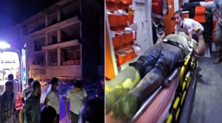 Mardin'de okul inşaatında çökme: 5 işçi yaralı