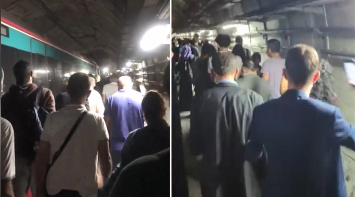 Marmaray arızalandı: Yolcular tünelden yürüdü