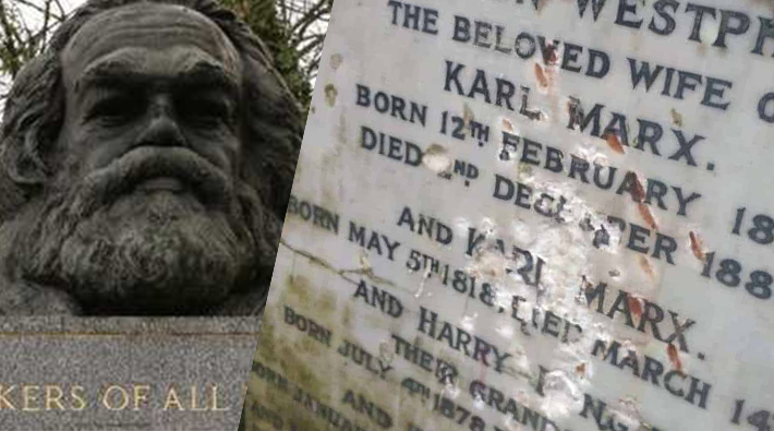 Marx'ın Londra'daki mezarına saldırı!