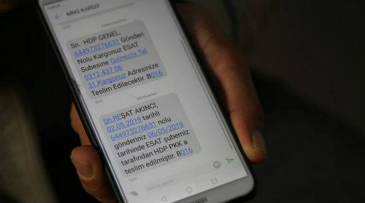 MNG Kargo’dan HDP üyesine SMS: 'Gönderiniz HDP PKK’ya teslim edilmiştir'