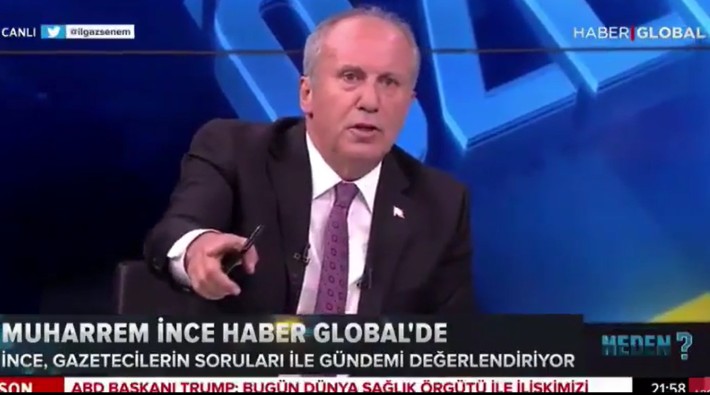 Muharrem İnce Haber Global yayınını terk etti| 'Bu ülke Erdoğan'ın babasının malı değildir!'
