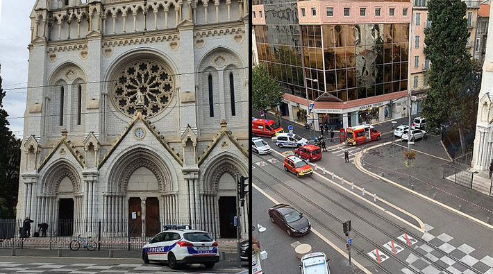 Fransa'da kilise önünde bıçaklı saldırı: Tekbir getirerek öldürdü!