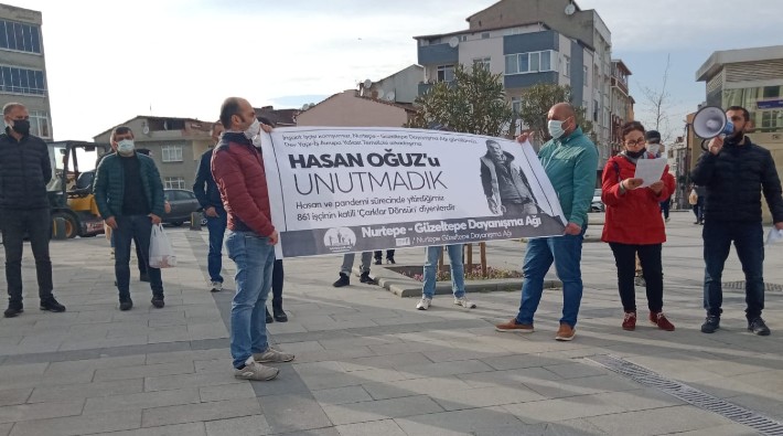 İşçi önderi Hasan Oğuz için Nurtepe'de eylem 