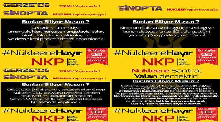 ÇED süreci başlatılan Sinop NGS'ye karşı sosyal medya eylemi