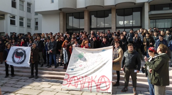 ODTÜ öğrencileri faşist provokasyona karşı 'ODTÜ bizimdir, bizim kalacak' dedi