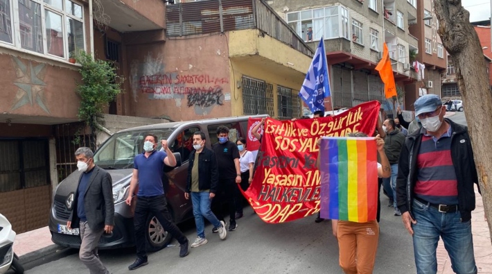 TİP, Halkevleri ve SODAP üyelerinden Okmeydanı'nda 1 Mayıs eylemi