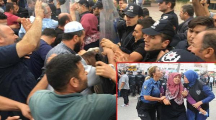 Eylem yapan pazarcılara polis saldırdı