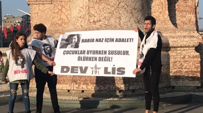 Rabia Naz için Taksim'de eylem yapan Dev-Lis üyeleri serbest bırakıldı