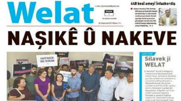 Rojava Medya'nın yerine Welat gazetesi yayına başladı