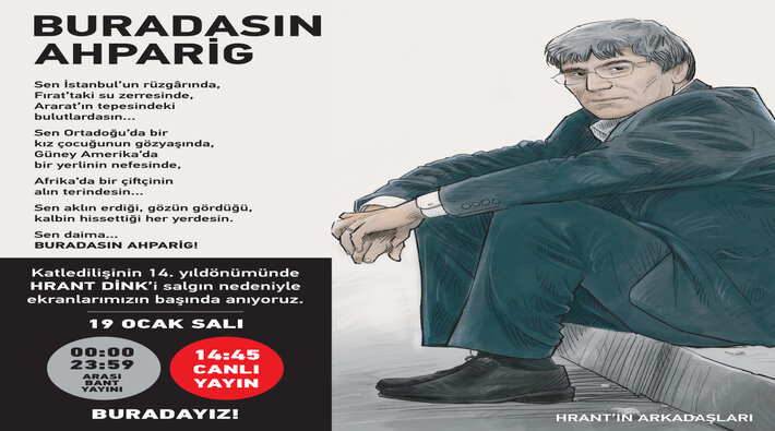 Hrant Dink anması bu yıl çevrimiçi gerçekleşecek