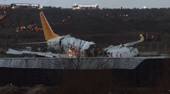 Sabiha Gökçen Havalimanı'nda 6 mürettebat, 171 yolculu uçak pistten çıktı: 52 yaralı