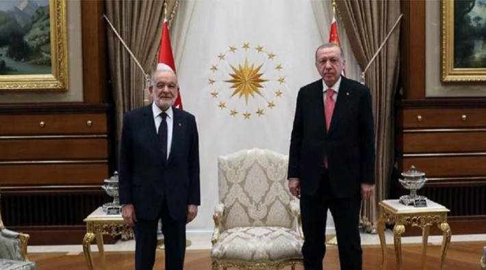 AKP’li Erdoğan Karamollaoğlu’nu yanındaki koltuğa oturtmadı