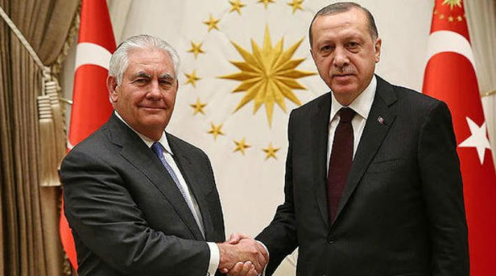 Saray'da Erdoğan-Tillerson görüşmesi