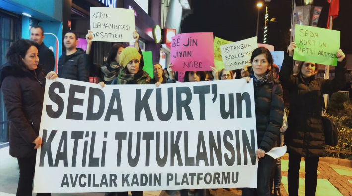 İstanbul'da kadınlar Seda Kurt için yürüdü