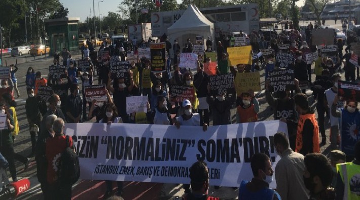 İstanbul'da Soma anması: 'Fitratınız ölüm, normaliniz açlık'