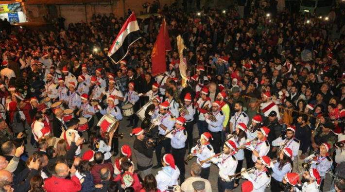 Suriye'nin birçok kentinde Noel kutlaması
