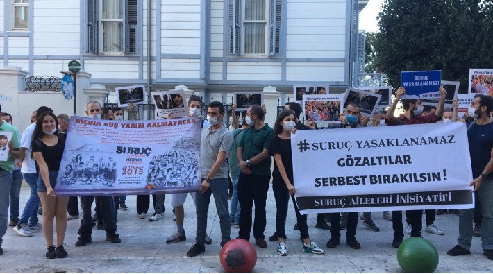 Suruç Aileleri ve Suruç yaralılarından protesto: 'Gözaltılar derhal serbest bırakılsın!'