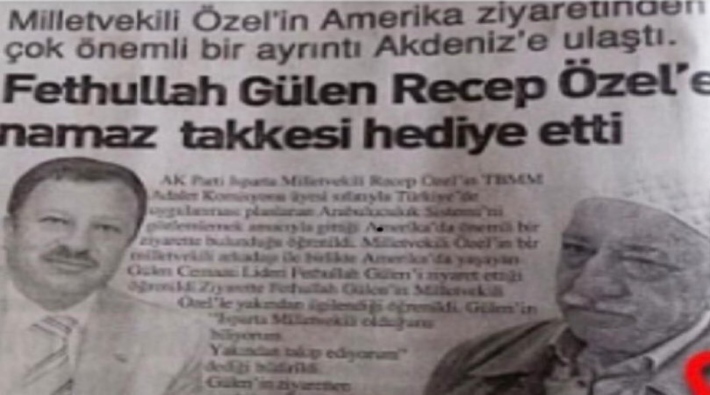 AKP'nin YSK Temsilcisi Recep Özel'e Fethullah Gülen'den takke hediyesi