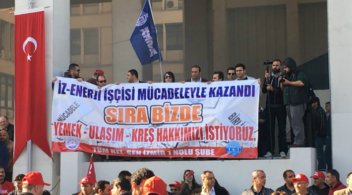 İzmir'de kamu emekçileri TİS ile haklarını istedi