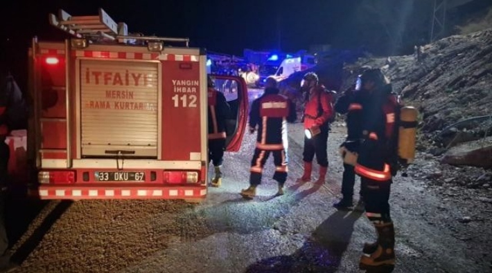 Mersin'deki tünel inşaatında yangın çıktı: 8 işçi hastaneye kaldırıldı