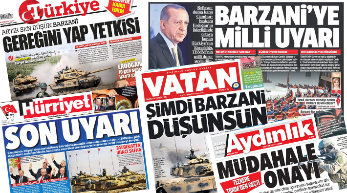 Türkiye medyası tek ses: Tehdit ve savaş kışkırtıcılığı