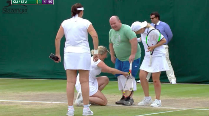 Ünlü Belçikalı tenisçi Wimbledon'da saha kenarından akıl veren izleyiciyi buna pişman etti
