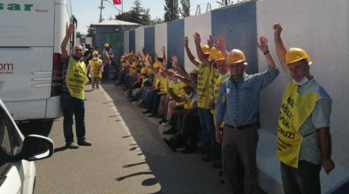 Uyar Maden işçilerinin yolu Ankara girişinde kesildi